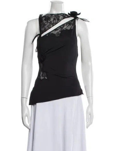 Pre-owned Coperni Asymmetrical Sleeveless Top In Black