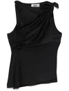 Coperni Asymmetric Flower Top In Black