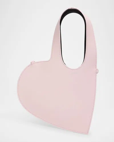 Coperni Baby Heart Leather Crossbody Bag In Pink
