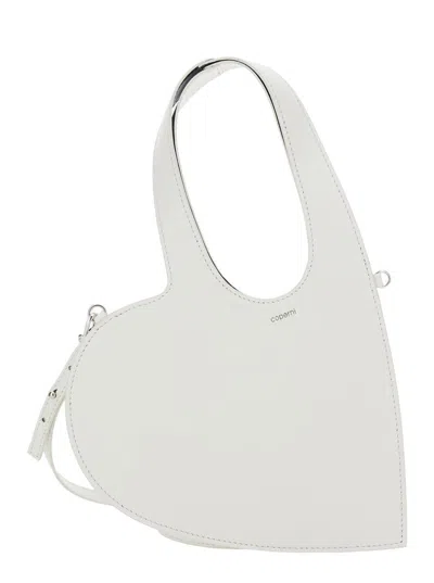 Coperni 'baby Heart' White Heart Shaped Crossbody Bag With Adjustable And Removable Shoulder Strap