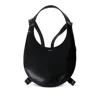 Coperni Swipe Glossy Finish Backpack With Adjustable Strap In Black