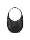 Coperni Women Medium Soft Swipe Leather Shoulder Bag In Black