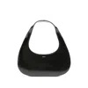 Coperni Curved Glossy Top Handle Bag In Black