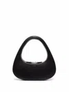 Coperni Curved Triangular Bag With Zip Handle In Black