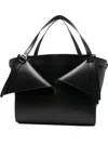 Coperni Gloss Rigid Belt Leather Shoulder Bag In Black