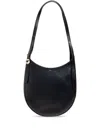 Coperni Curved Calf Leather Shoulder Bag With Strap In Black