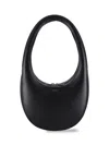 Coperni Curved Leather Tote Bag In Black