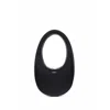 Coperni Oval Calfskin Shoulder Bag With Cut-out Handle In Black