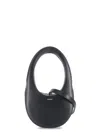 Coperni Swipe Mini Leather Shoulder Bag In Black