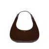 Coperni Slim Swipe Baguette Shoulder Bag In Brown