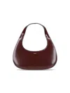 Coperni Slim Swipe Baguette Shoulder Bag In Brown