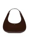 Coperni Slim Swipe Baguette Shoulder Bag In Brown