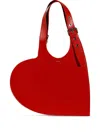Coperni Heart-shaped Red Bag With Metallic Studs