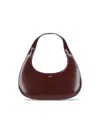 Coperni Crescent-shaped Brown Leather Shoulder Bag In Brown