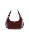 Coperni Crescent-shaped Brown Leather Shoulder Bag In Brown