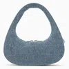 Coperni Light Blue Denim Baguette Swipe Bag Handbag In Blue