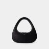 Coperni Swipe Triangular Leather Tote Bag In Black