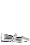 Coperni 10mm Metallic Leather Ballerina Flats In Silver