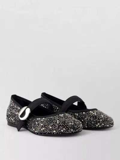 Coperni Ballerina Flats Closed Toe Buckle Detail In Black