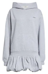 Coperni Basque Logo Bubble Hem Hoodie In Grey-black Print