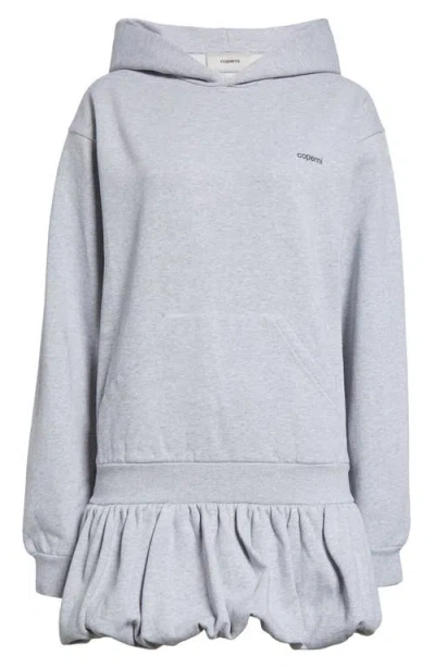 Coperni Basque Logo Bubble Hem Hoodie In Grey-black Print