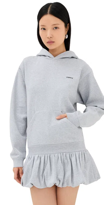 Coperni Basque Logo Hoodie Dress Grey-black Print
