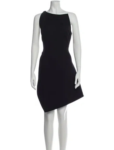 Pre-owned Coperni Bateau Neckline Knee-length Dress In Black