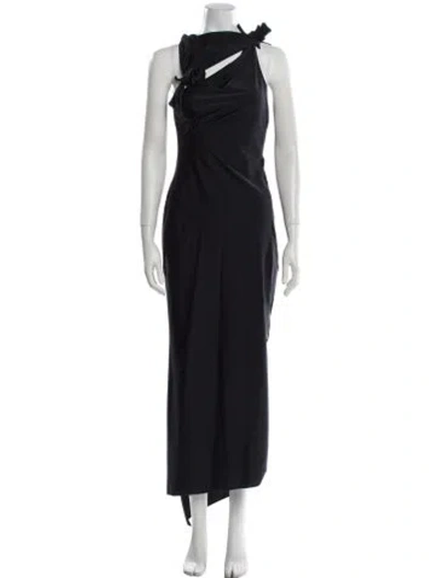 Pre-owned Coperni Bateau Neckline Long Dress W/ Tags In Black
