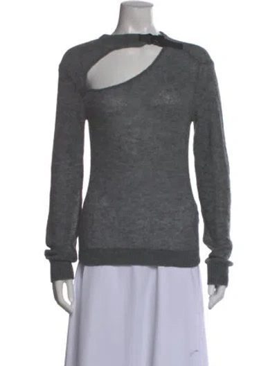 Pre-owned Coperni Bateau Neckline Sweater In Gray
