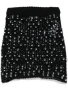 Coperni Beaded Knitted Mini Skirt In Black