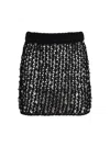 Coperni Beaded Knitted Mini Skirt In Black