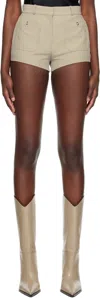 Coperni Four Pocket Tailored Mini Shorts In Beige