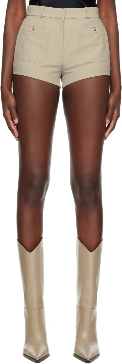 COPERNI BEIGE FOUR POCKET TAILORED MINI SHORTS