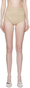 Coperni Beige Hardware Shorts In Beige