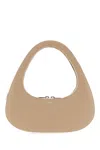 Coperni Beige Leather Baguette Swipe Handbag In Beigetaupe