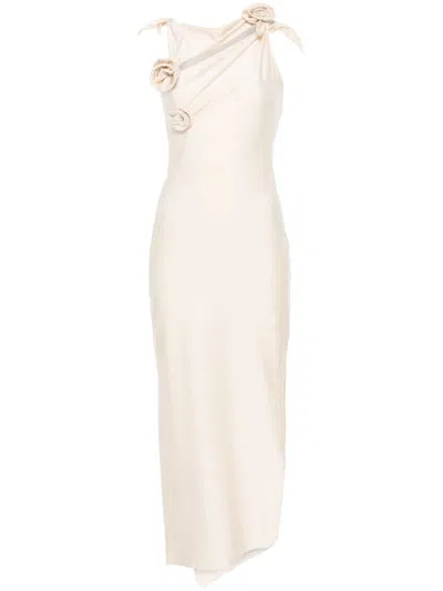 Coperni Knee Length Dress Asymmetric Hem In White