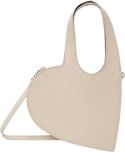 Coperni Beige Mini Heart Tote In Neutral