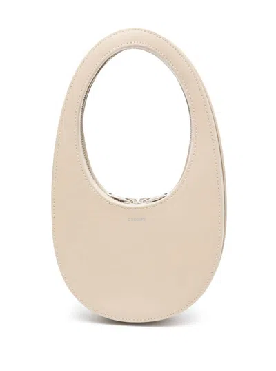 Coperni Mini Swipe Leather Top Handle Bag In White