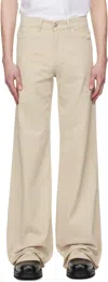 Coperni Wide Leg Jeans In Beige