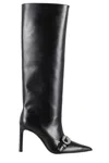 Coperni Mid-calf Leather Belt Boot In Black