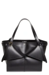 Coperni Cabas Origami Fold Leather Tote Bag In Black