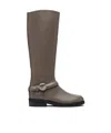 Coperni Belt Cavalier Tall Boots In Brown