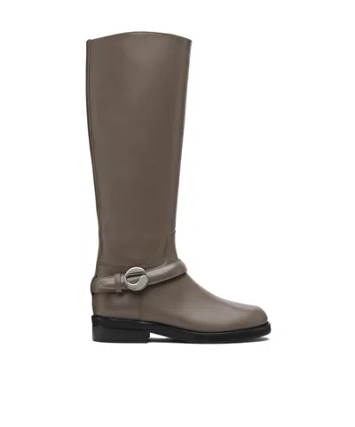 Coperni Belt Cavalier Tall Boots In Brown
