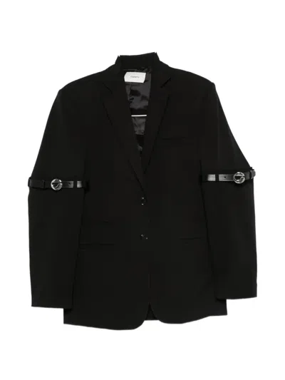 Coperni Belt-detail Blazer In Black