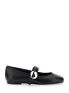 Coperni Black Ballerinas With Metallic Logo And Strap