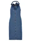 Coperni 'belt Halter Neck' Dress In Blue