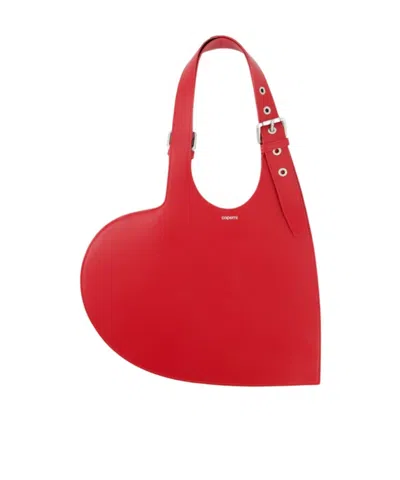 Coperni Belt Heart Tote In Red