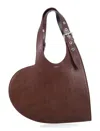 Coperni Heart Shaped Tote Bag With Adjustable Strap In Black
