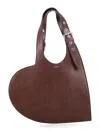 Coperni Lids Belt Bag Heart Tote In Brown Leather In Brown