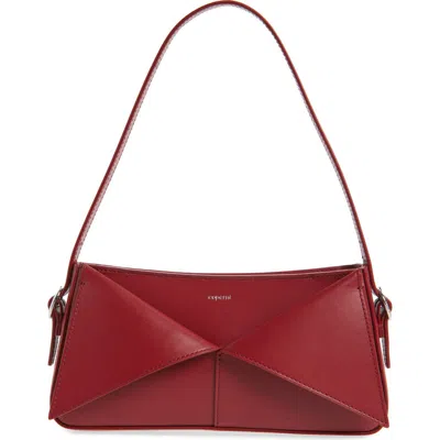 Coperni Belt Leather Baguette Bag In Red
